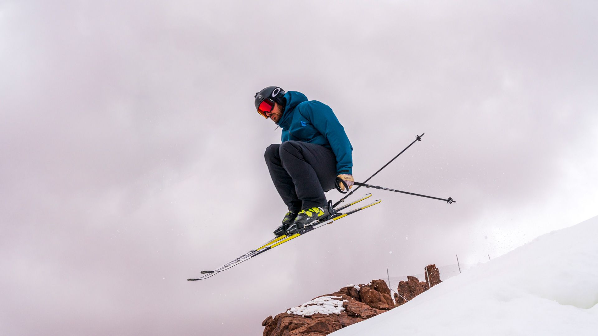 Skiing in the mountains of Saudi Arabia 